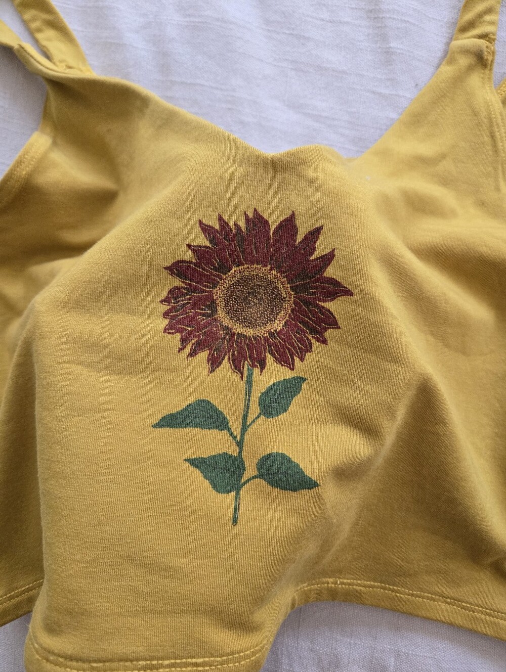 Purusha People Yellow Sunflower Bra Top, Large - Picture 5 of 8
